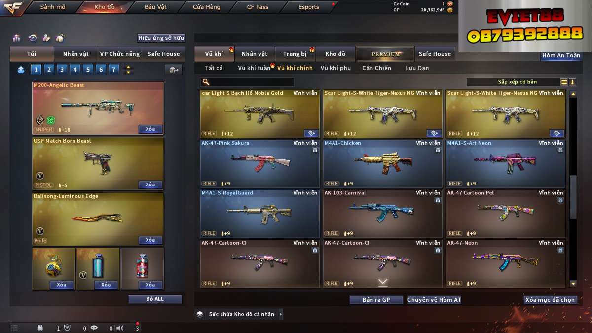 shop acc cf uy tin gia re